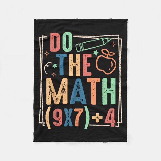 Funny Do The Math 67 Meme Six Seven Boy Girl Teach Fleece Blanket (Front)
