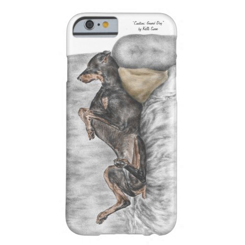 Funny Doberman on Sofa Barely There iPhone 6 Case