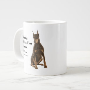 Funny Doberman v Wife Jumbo Mug