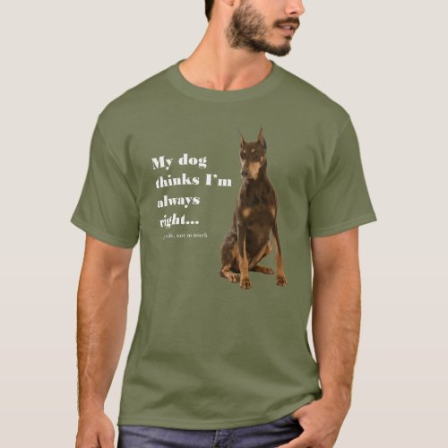 Funny Doberman v Wife T_Shirt