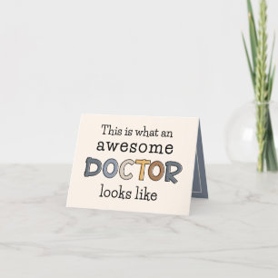 Funny Doctor Awesome Doctor Appreciation Letterpress Thank You Card