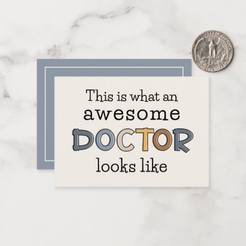 Funny Doctor Awesome Doctor Custom Thank You Note Card
