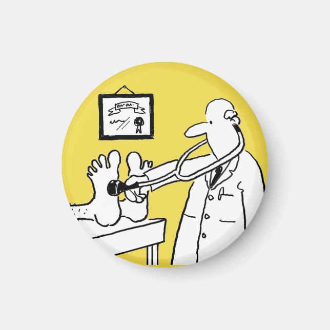 Funny Doctor Gift. Doctor with Stethoscope Magnet (Front)