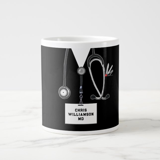 Funny Doctor Gift Giant Coffee Mug (Front)