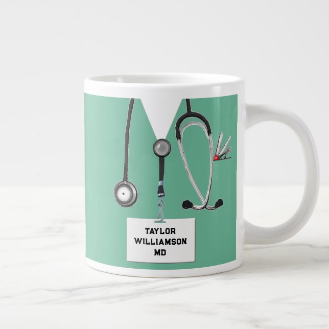 Funny Doctor Gift Giant Coffee Mug (Right)