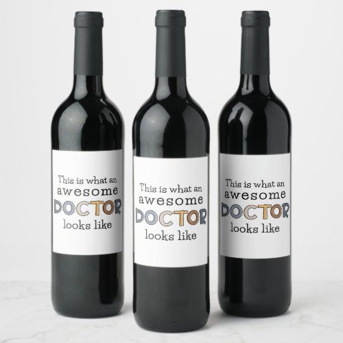 Funny Doctor Gifts  Awesome Doctor Wine Label