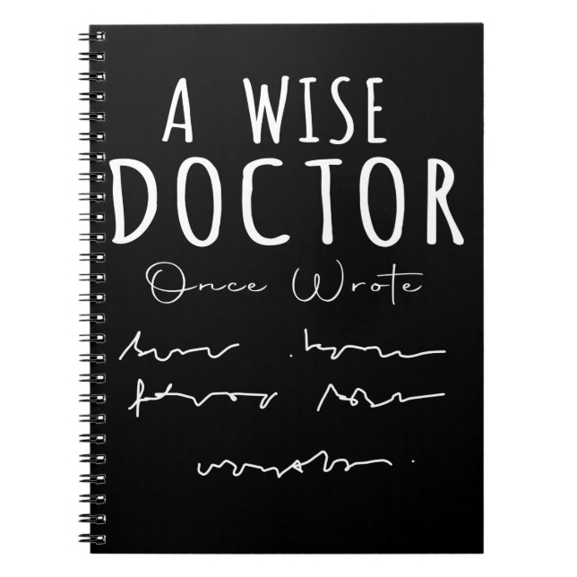 Funny Doctor Handwriting Humor Nurse Life Notebook (Front)