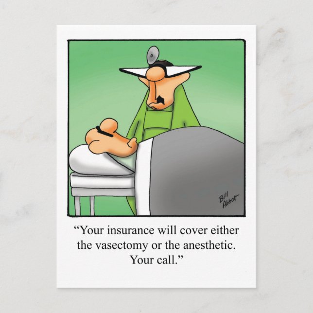 Funny Doctor Humor Postcard (Front)