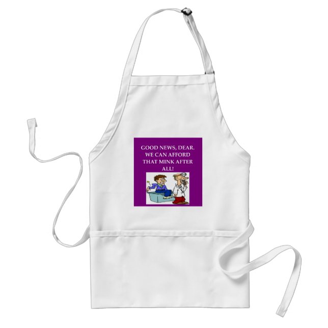 funny doctor joke adult apron (Front)