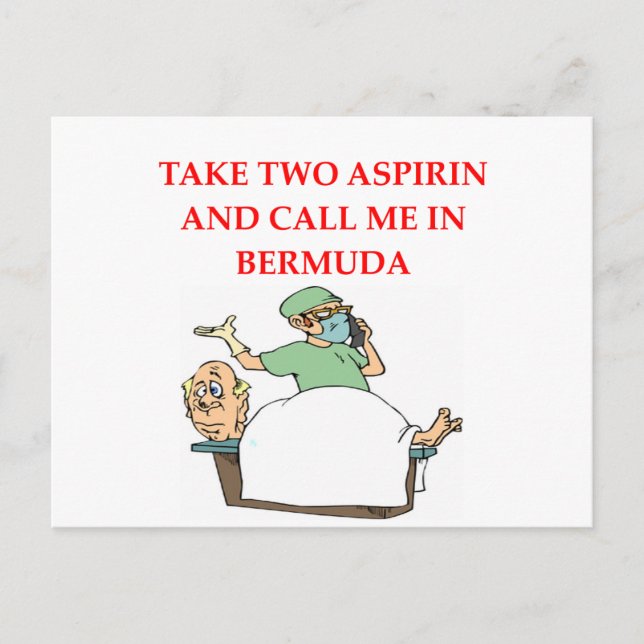 funny doctor joke postcard (Front)