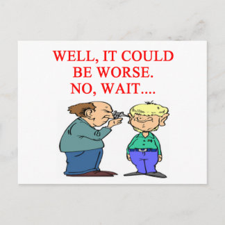 funny doctor joke postcard
