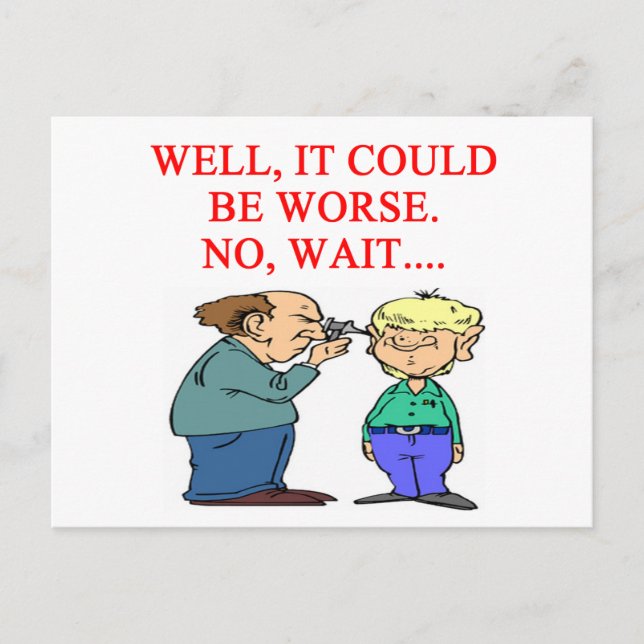 funny doctor joke postcard (Front)