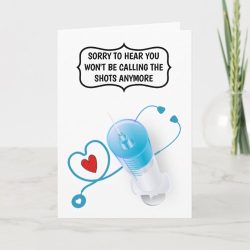 Funny doctor nurse retirement farewell injection