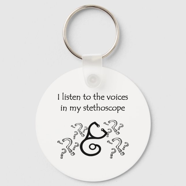 Funny Doctor or Nurse T-shirts and Gifts Keychain (Front)