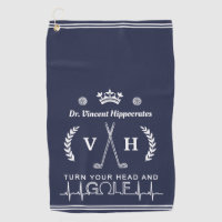 Funny Doctor Physician Custom Name Monogram Blue