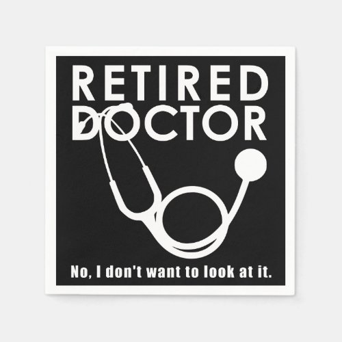 Funny Doctor Retirement Medical Theme Napkins