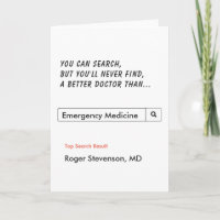 Funny Doctor Thank You Emergency Medicine Card