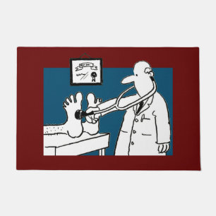 Funny Doctor with his Stethoscope Doormat