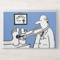 Funny Doctor with Stethoscope Checking Feet HP Laptop Skin