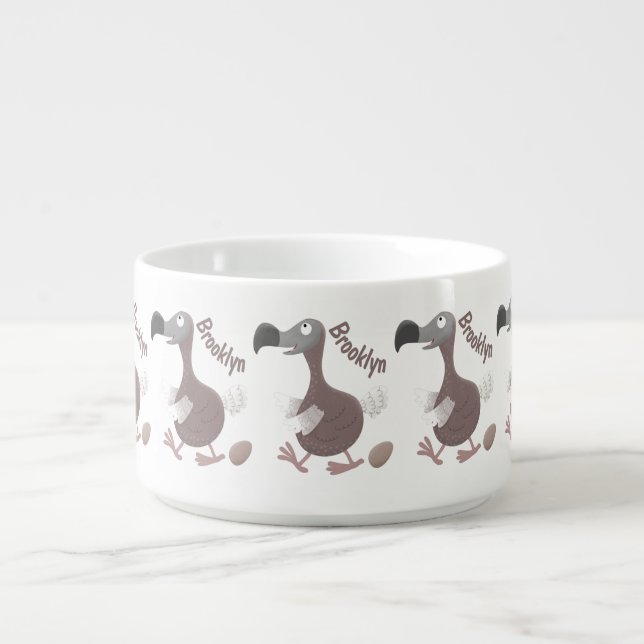 Funny dodo bird cartoon illustration bowl (Center)