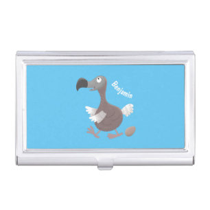 Funny dodo bird cartoon illustration business card case