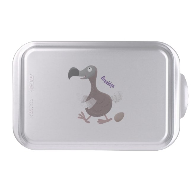 Funny dodo bird cartoon illustration cake pan (Front)