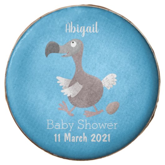 Funny dodo bird cartoon illustration chocolate covered oreo (Front)