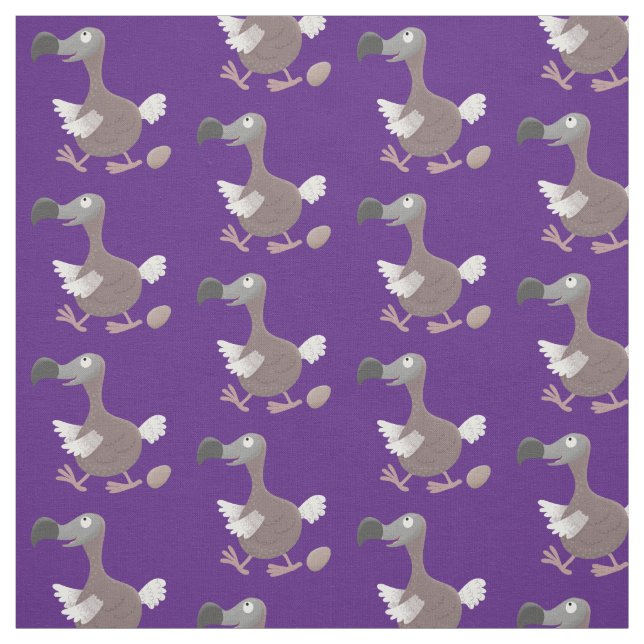 Funny dodo bird cartoon illustration fabric (Swatch)