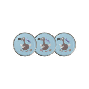 Funny dodo bird cartoon illustration golf ball marker