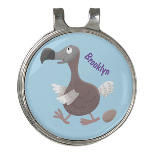 Funny dodo bird cartoon illustration golf hat clip