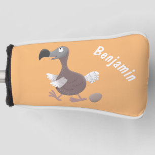 Funny dodo bird cartoon illustration golf head cover