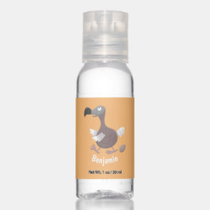 Funny dodo bird cartoon illustration hand sanitizer