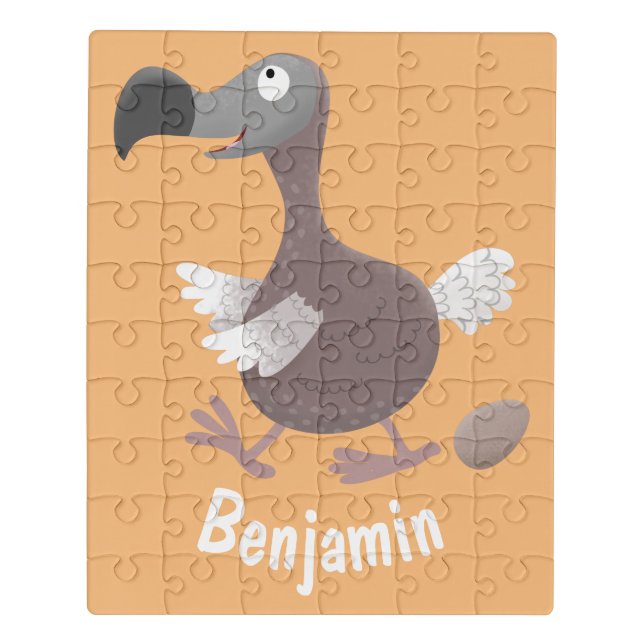 Funny dodo bird cartoon illustration jigsaw puzzle (Puzzle Vertical)