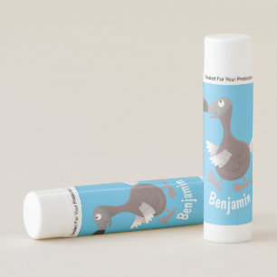 Funny dodo bird cartoon illustration lip balm