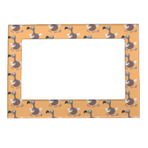 Funny dodo bird cartoon illustration magnetic frame