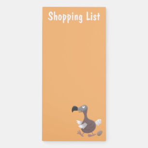 Funny dodo bird cartoon illustration magnetic notepad