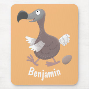 Funny dodo bird cartoon illustration mouse pad