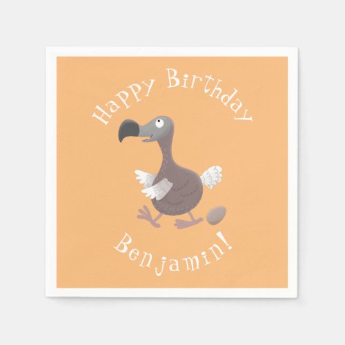 Funny dodo bird cartoon illustration napkins