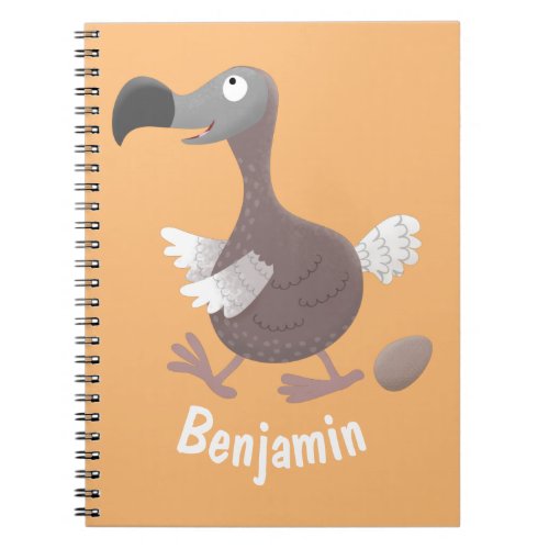 Funny dodo bird cartoon illustration notebook