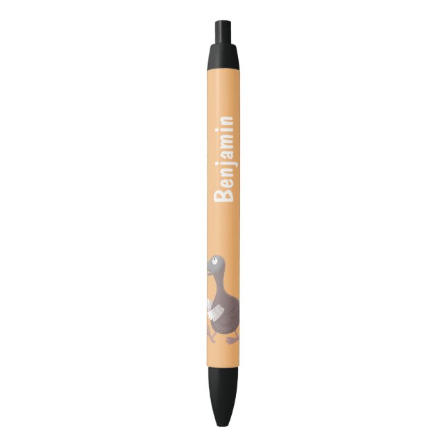 Funny dodo bird cartoon illustration pen (Front Vertical)