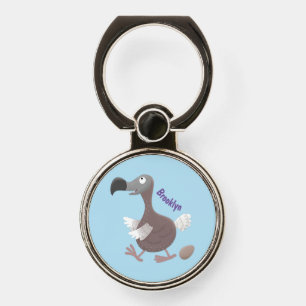 Funny dodo bird cartoon illustration phone ring stand