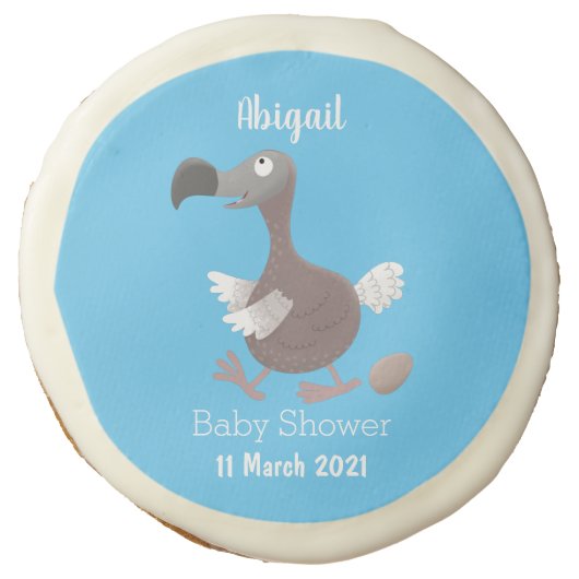 Funny dodo bird cartoon illustration sugar cookie (Front)