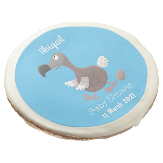 Funny dodo bird cartoon illustration sugar cookie (Angled)