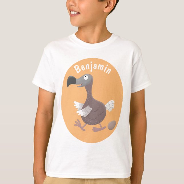 Funny dodo bird cartoon illustration T-Shirt (Front)