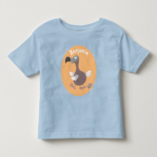 Funny dodo bird cartoon illustration toddler t-shirt (Front)
