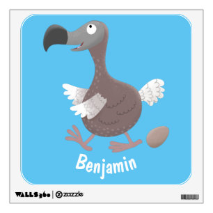 Funny dodo bird cartoon illustration wall decal