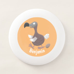 Funny dodo bird cartoon illustration Wham-O frisbee