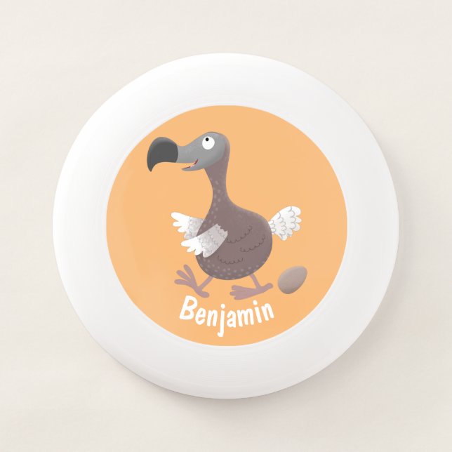 Funny dodo bird cartoon illustration Wham-O frisbee (Front)