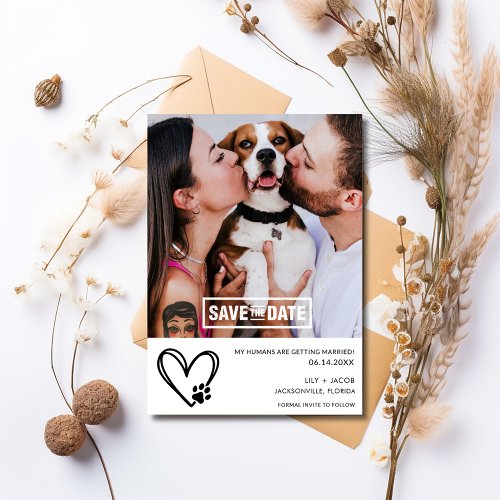 Funny Dog 2 Photo Wedding  Save The Date