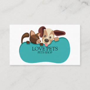 Funny Dog And Cat Business Card
